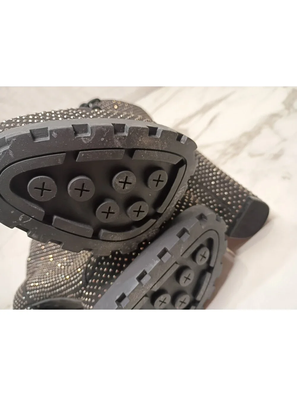 Jessica Simpson Dotted Black Bootie Size 8 1/2m39 Used